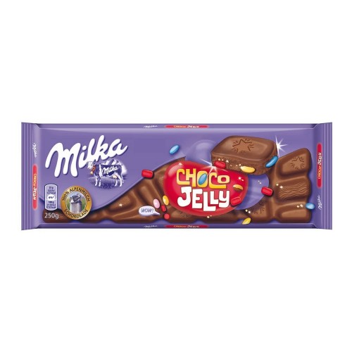 Шоколад молочный Milka Choco Jelly (c драже, шипучками и мармеладками) 250 г Швейцария